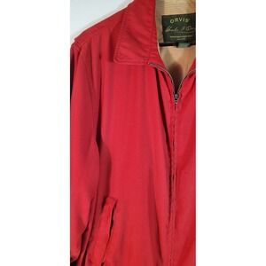 ORVIS Signature Collection Mens Red Harrington Style Jacket Size XL